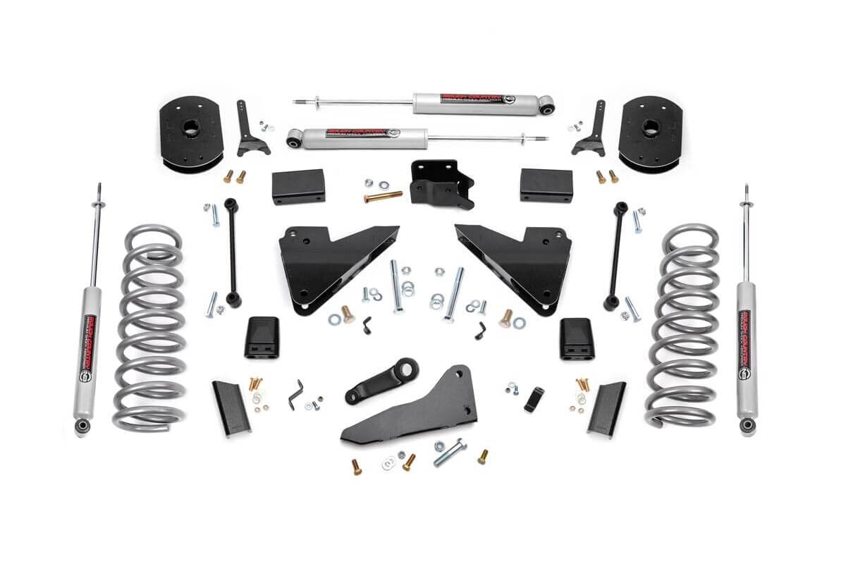 Ram 2500 Suspension Lift Kit - Rough Country - 5 Inch Lift Kit | FR Gas Coil | Radius Arm Drop - '14-'18